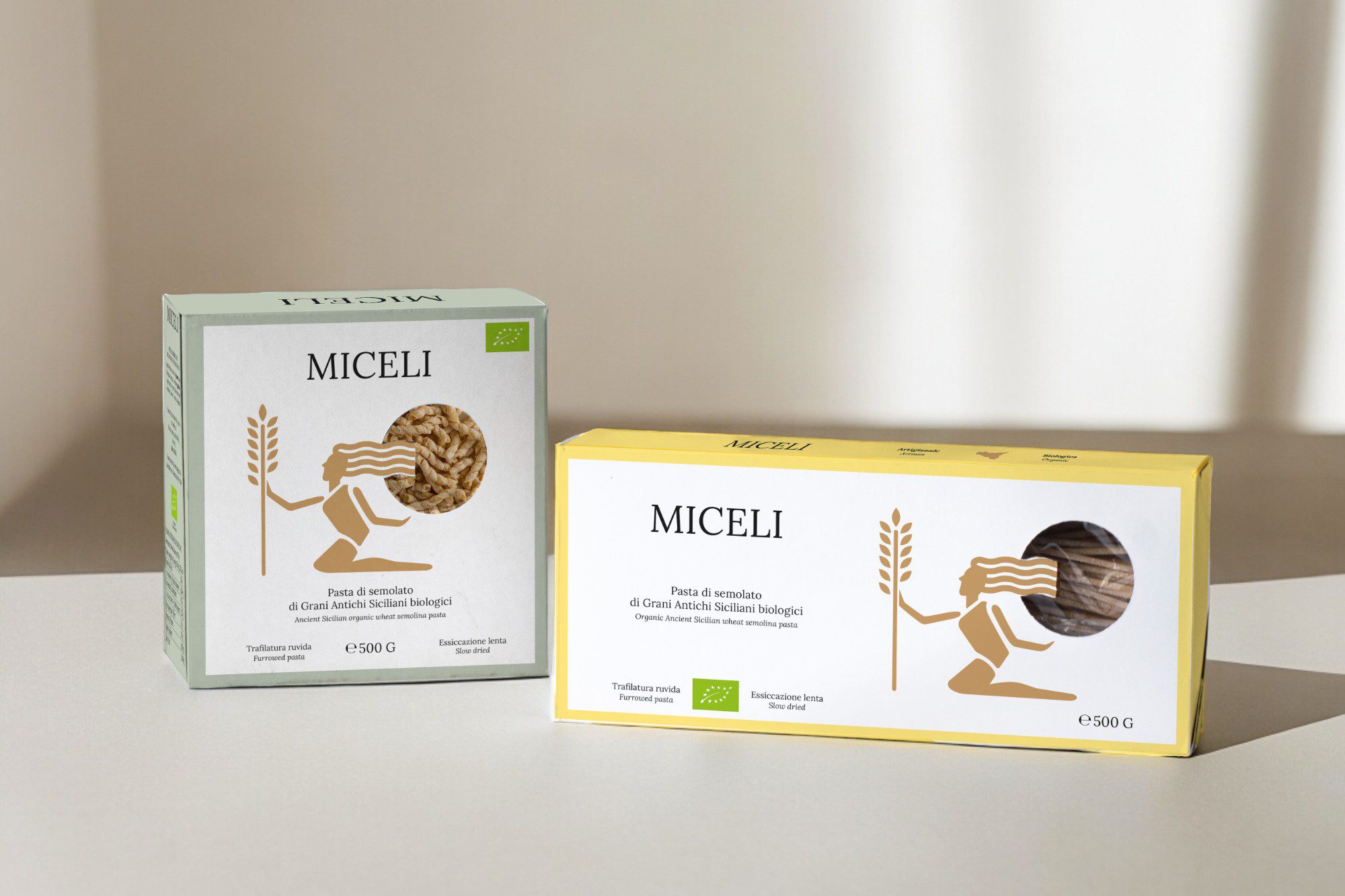 Pasta miceli-Lunga e corta Pasta biologica Miceli grani antichi siciliani